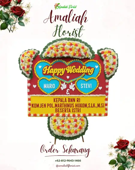 Papan Bunga Pernikahan Kawangkoan Barat